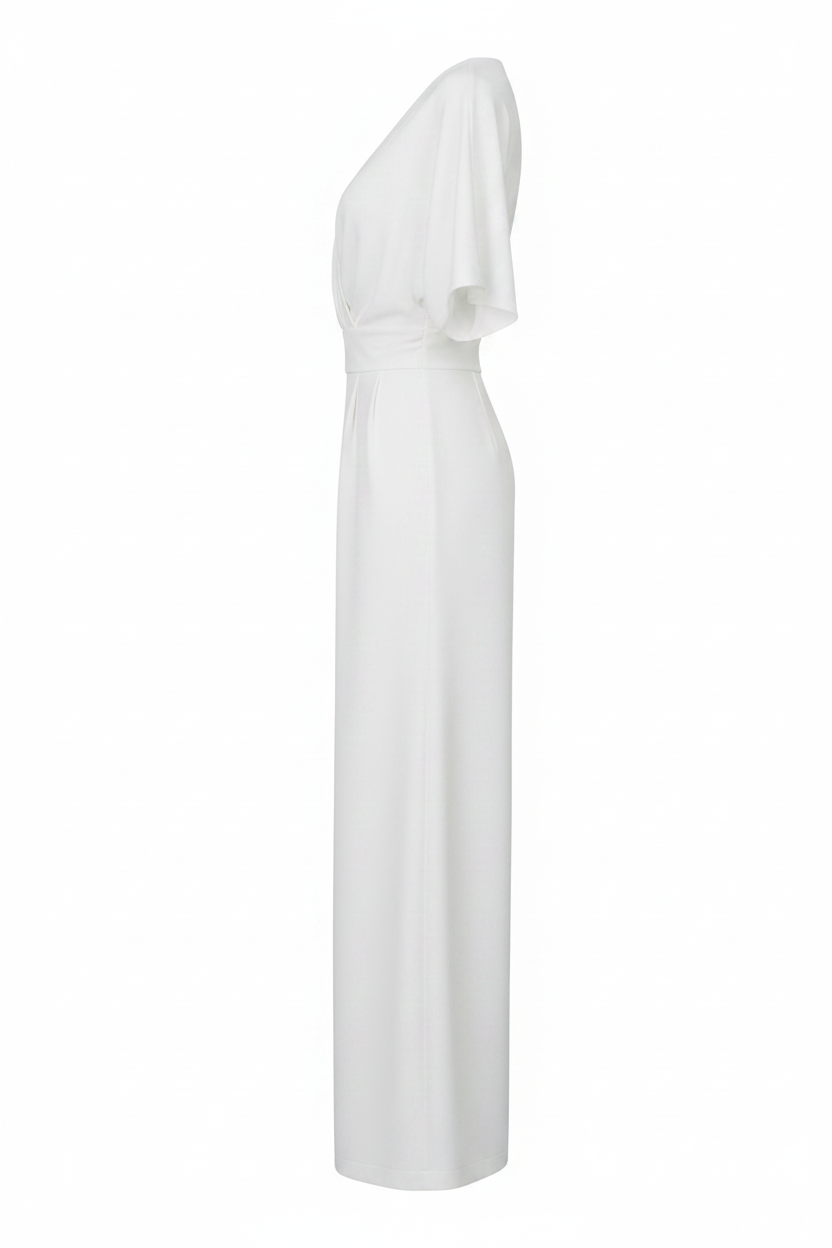Mono Blanco Elegante Pierna Ancha
