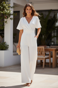 Mono Blanco Elegante Pierna Ancha