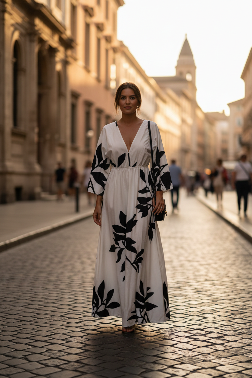 Vestido Maxi Botánico - Calle