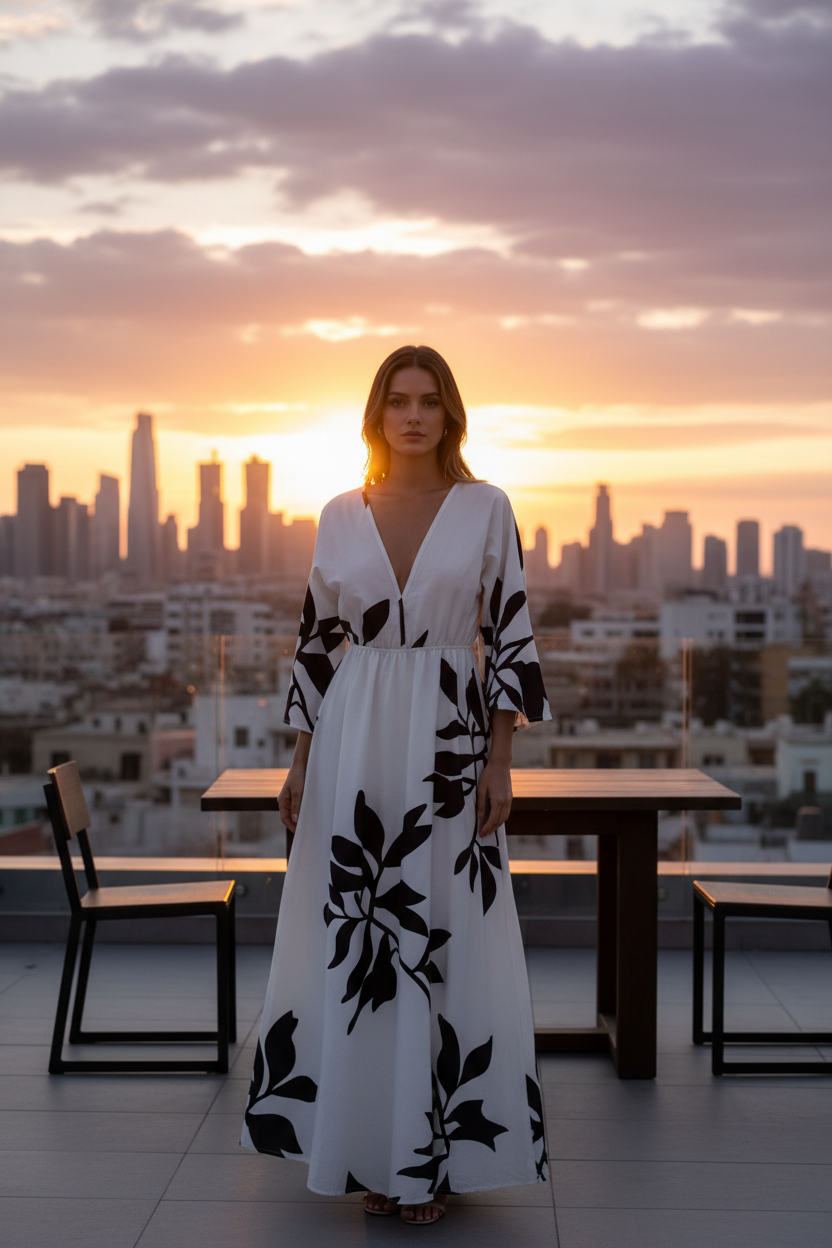 Vestido Maxi Botánico - Rooftop